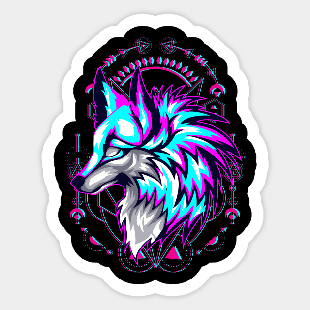 wolf lover Sticker by SHINIGAMII